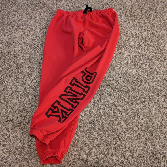 Victoria's Secret PINK Sweat Pants with Black Lettering - Picture 4 of 7
